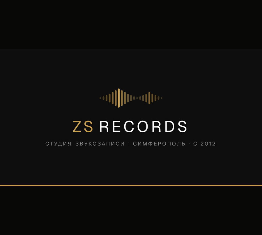 Обложка сайта студии звукозаписи ZS Records